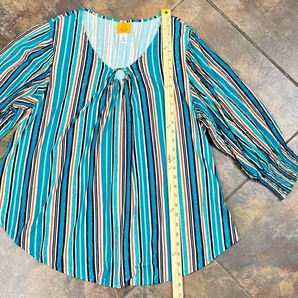 Ruby Rd. Striped Blouse 1X - Picture 6 of 12